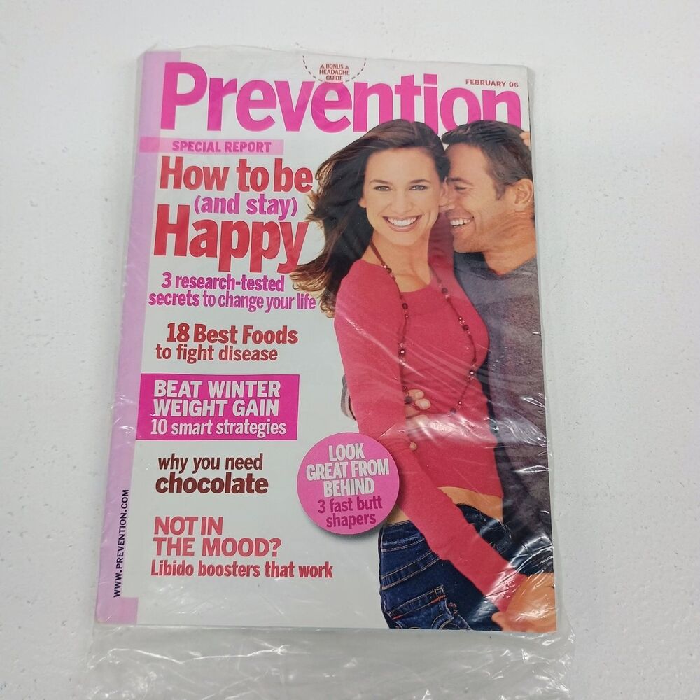 Prevention Magazine February 2006 How To Be Happy Health Fitness NEW SEALED